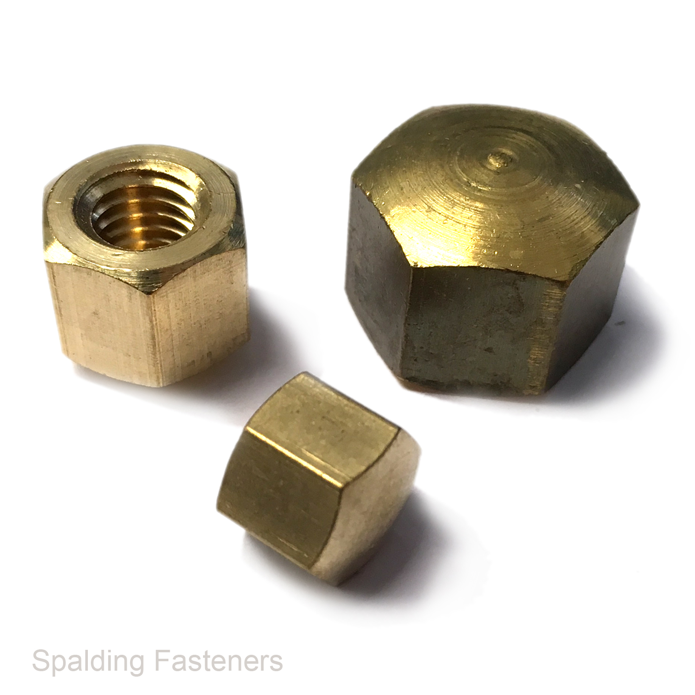 M3 M4 M5 M6 M8 M10 Solid Brass Hexagon Cap Nut, DIN 917 Nuts For Bolts